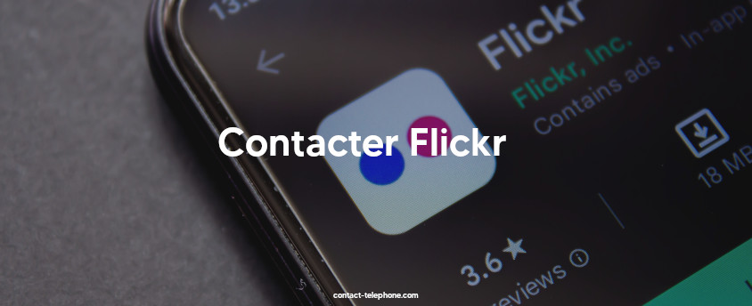 Page de téléchargement de l'application Flickr sur un téléphone portable.
