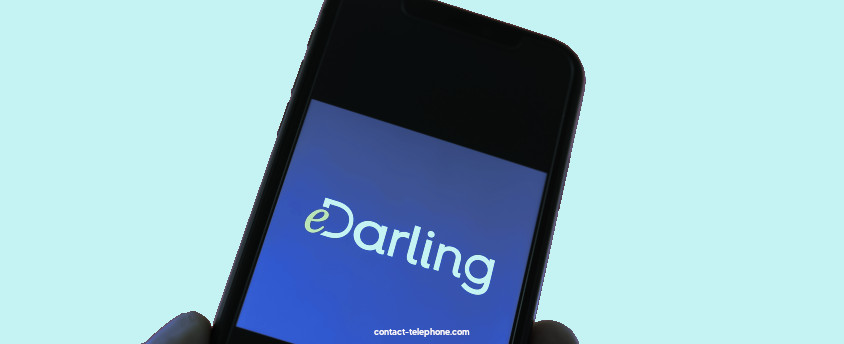 Téléphone portable affichant le logo de l'application de rencontres eDarling.