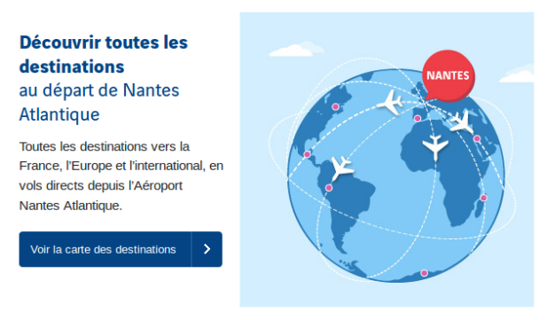 destinations aeroport nantes