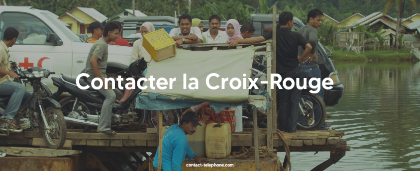 Radeau humanitaire transportant des réfugiés et une voiture de la Croix-Rouge.