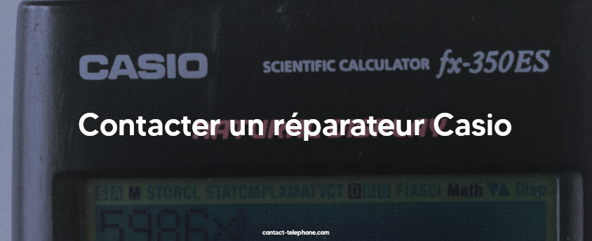 Gros plan d'une calculatrice Casio et de son écran.