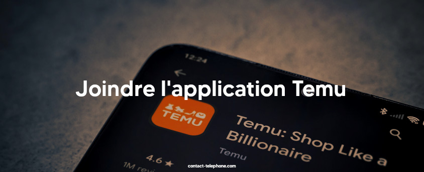 Téléphone affichant la page pour télécharger l'application Temu.