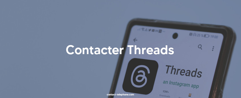 Téléphone portable affichant l'application Threads.
