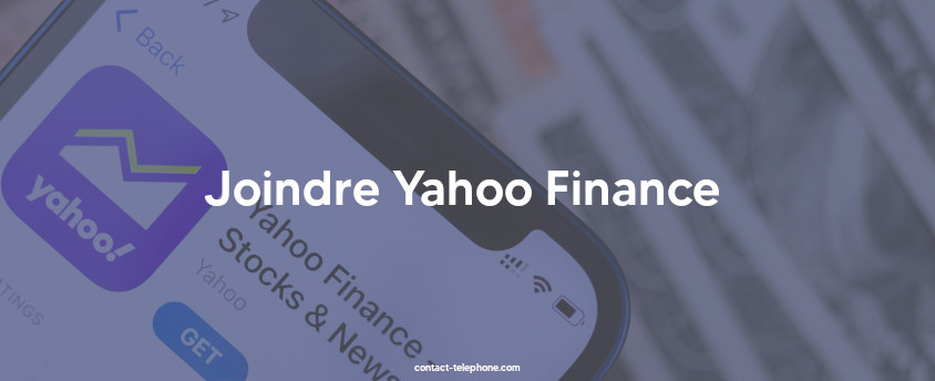 Téléphone affichant la page de téléchargement de l'application Yahoo Finance.